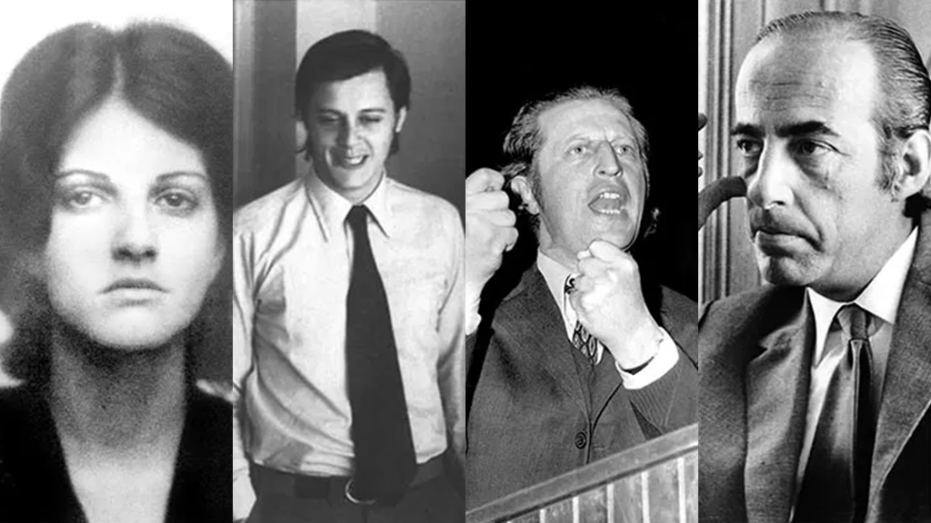 Rosario Barredo, William Whitelaw, Zelmar Michelini y Héctor Gutiérrez Ruiz
