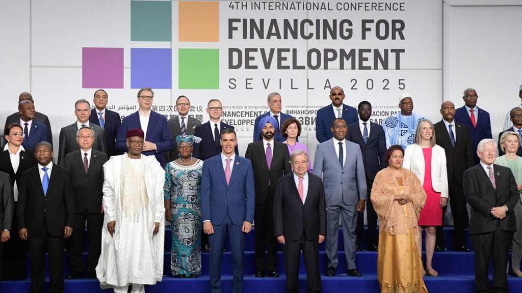 Conferencia Internacional sobre Financiación para el Desarrollo de las Naciones Unidas en Sevilla. Foto: AFP.