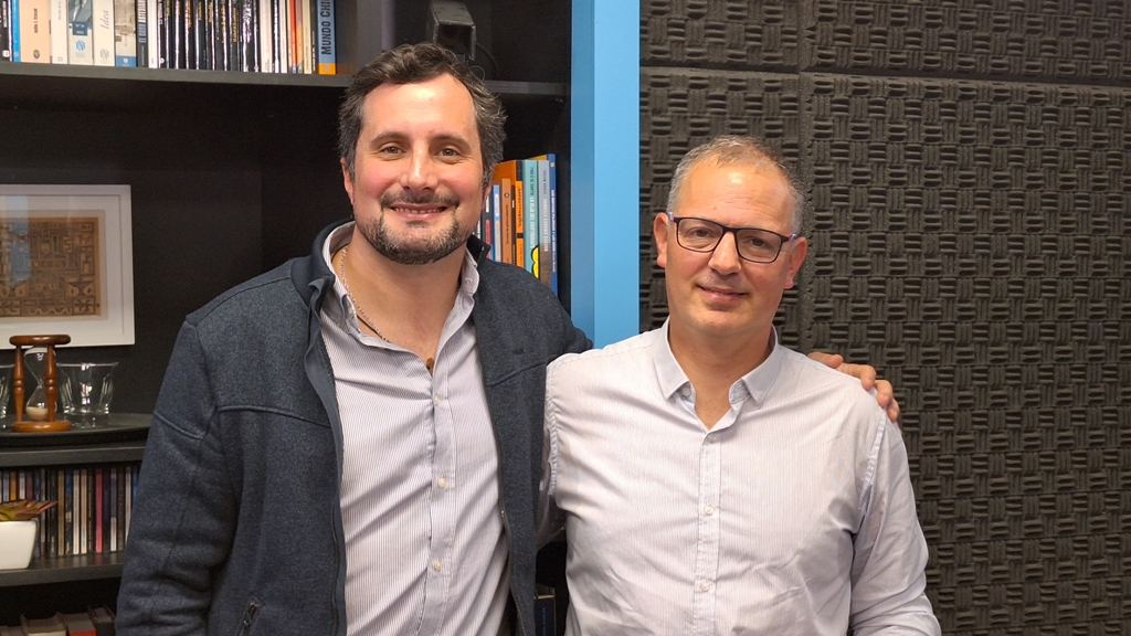Con el exdirector de Educación en el Ministerio de Educación y Cultura, Gonzalo Baroni, y el actual en este gobierno, Gabriel Quirici.