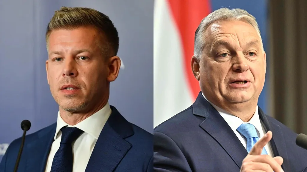 Péter Magyar y Víktor Orban. Foto: AFP